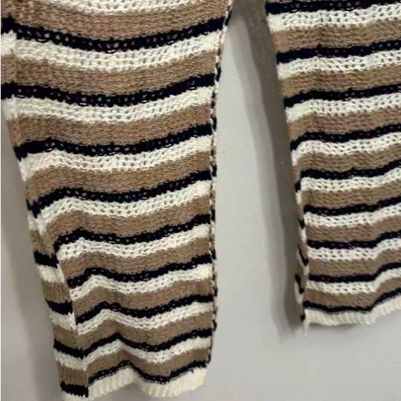 Vigoss Kampala Sleeveless Crochet Duster Cardigan Sweater Striped Large NWT - Picture 5 of 8